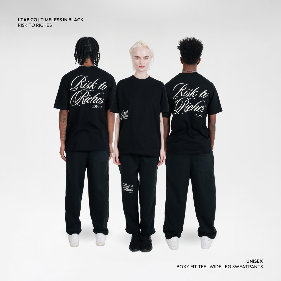 Risk To Riches - Sweatpants | Timeless In Black Collection