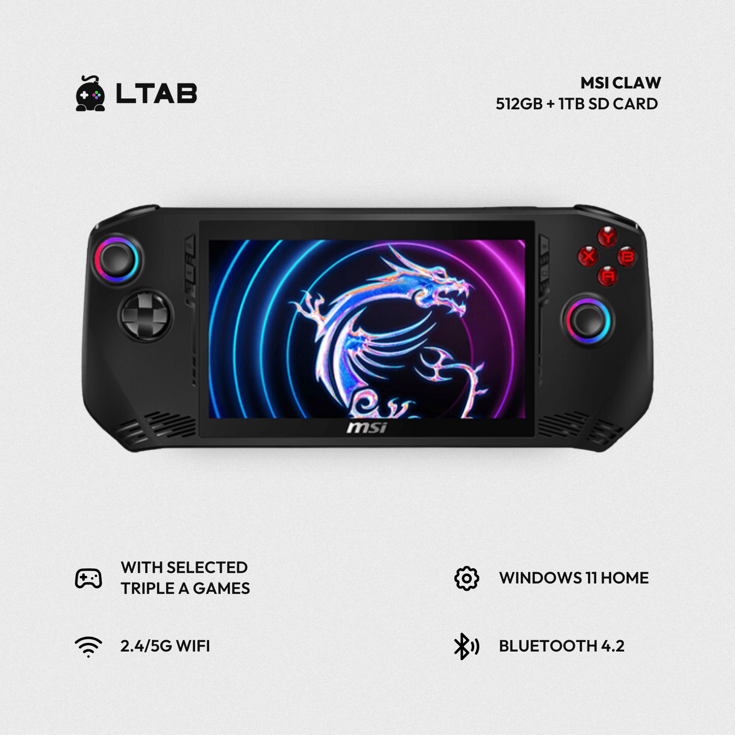 MSI CLAW A1M | 512GB+1TB Game Package