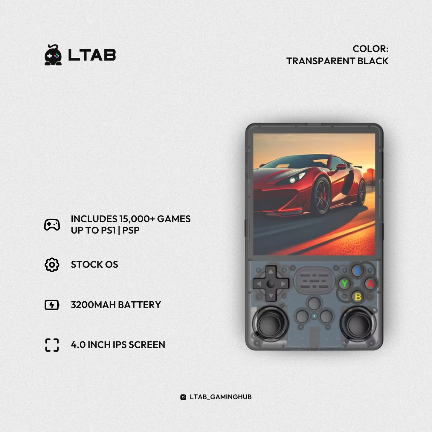 Game Console R36S Plus 4.0-Inch Retro Handheld Game Console